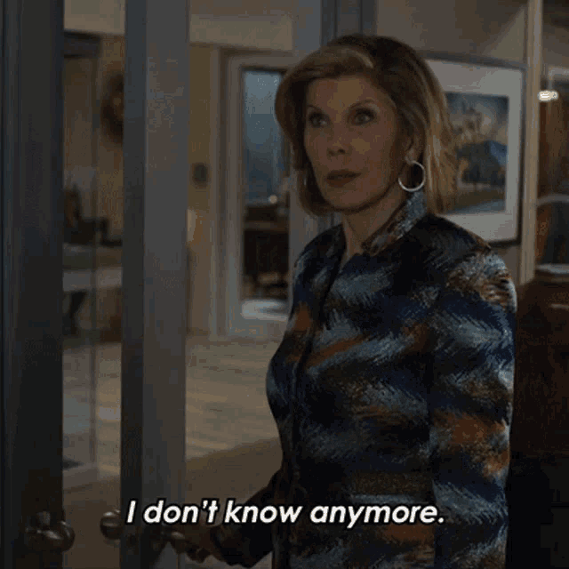 I Dont Know Anymore Diane Lockhart GIF