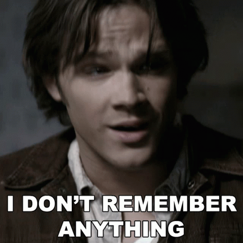 I Dont Remember Anything Sam Winchester GIF. This 498 x 498 animated GIF is part of our i have no memory of this place collection. Created by Supernatural…