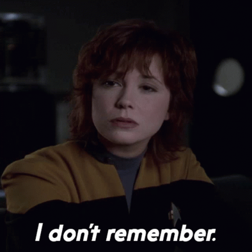 I Dont Remember Ensign Lyndsay Ballard GIF. This 498 x 498 animated GIF is part of our i have no memory of this place collection. Related themes include…