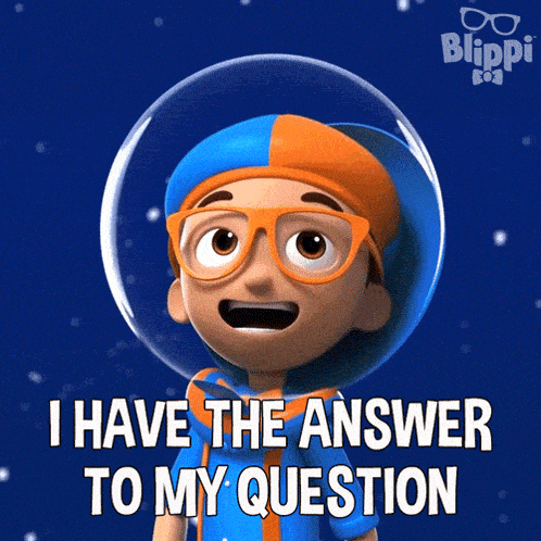 I Have The Answer To My Question Blippi GIF
