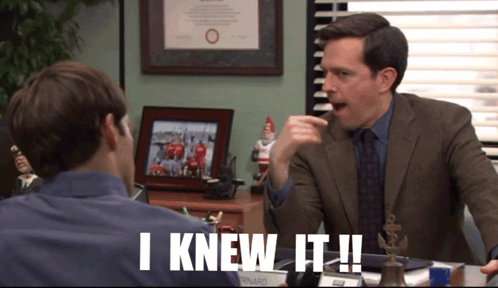 I Knew It Andy Bernard GIF