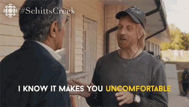 I Know It Makes You Uncomfortable When Somebody Gets Real With You Roland Schitt GIF