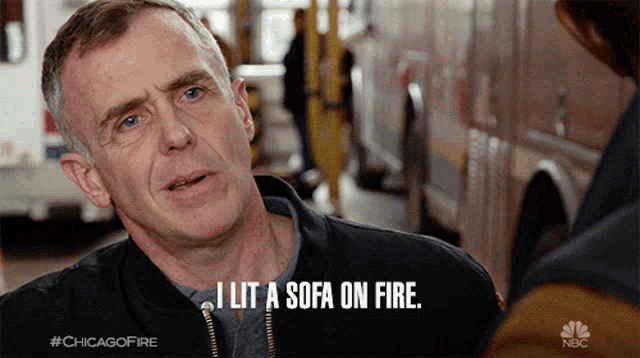I Lit A Sofa On Fire David Eigenberg GIF