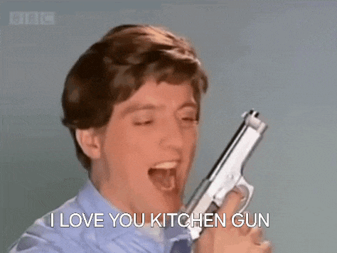 I Love You Kitchen Gun Bbc GIF