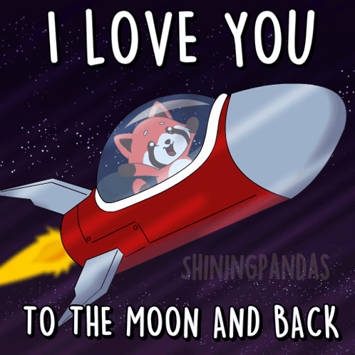 I Love You Love You To The Moon And Back GIF
