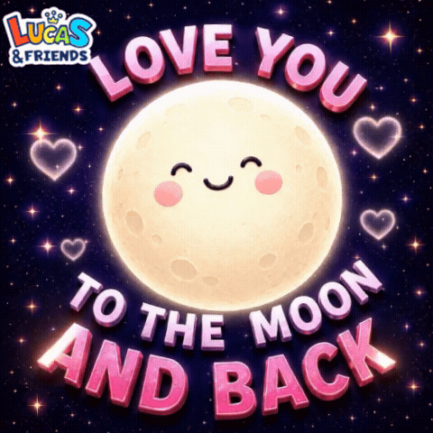 I Love You To The Moon Love You More GIF