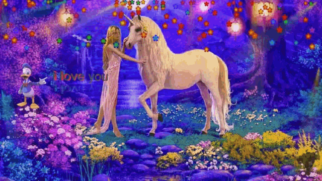 I Love You Unicorn GIF