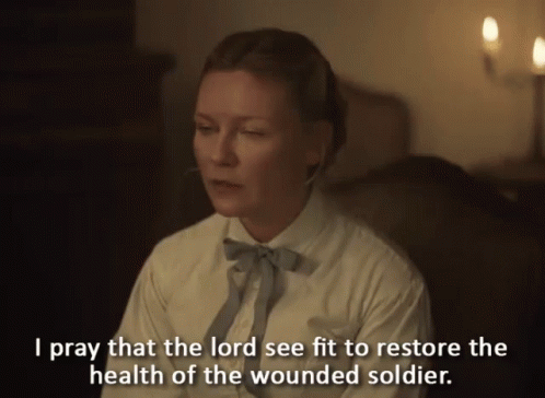 I Pray That The Lord See Fit To Restore The Health Of The Wounded Soldier. GIF. This 498 x 364 animated GIF is part of our kirsten dunst bring it on…