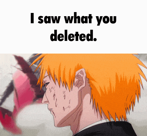I Saw What You Deleted Ichigo GIF