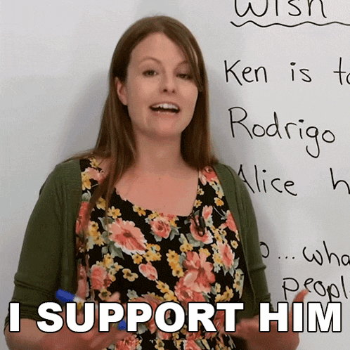 I Support Him Emma GIF