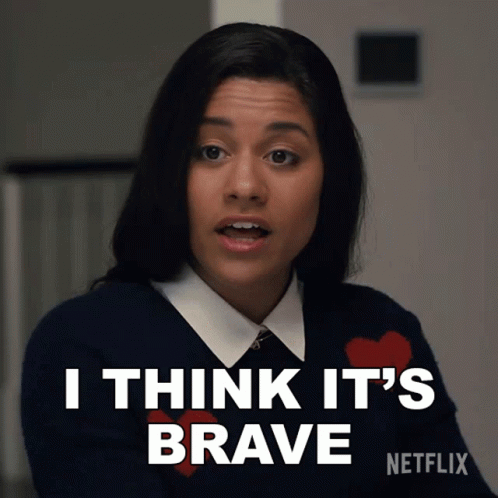 I Think Its Brave Alyssa Greene GIF. This 498 x 498 animated GIF is part of our thats a bold strategy cotton collection. Created by TheProm. View the…