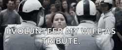 I Volunteer As Tribute Hunger Games GIF