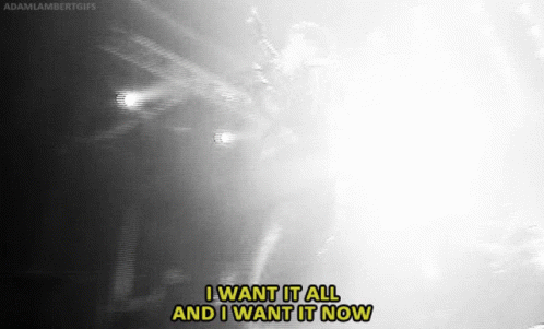 I Want It All Now Concert GIF