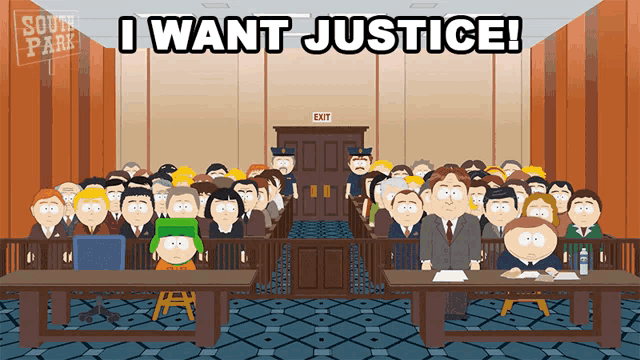 I Want Justice Eric Cartman GIF