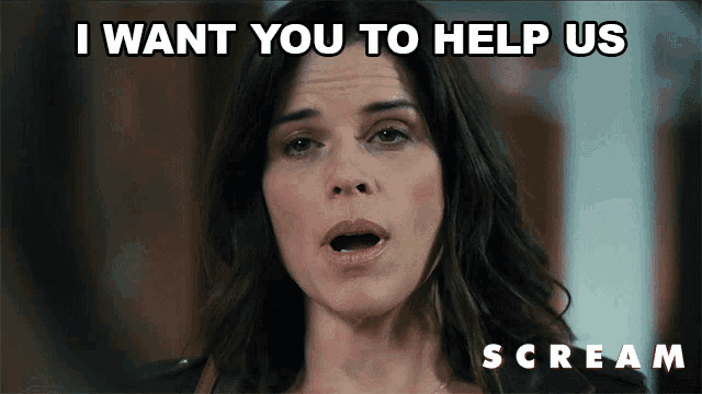 I Want You To Help Us Neve Campbell GIF