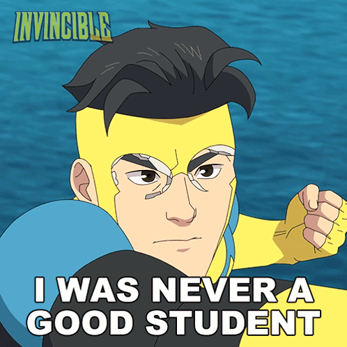 I Was Never A Good Student Mark Grayson GIF. This 498 x 498 animated GIF is part of our i am invincible collection. Related themes include invincible…