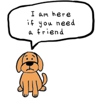 Iamhereifyouneedafriend Mansbestfriend Sticker