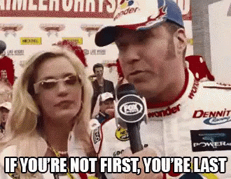 If You Ain'T First, Your'E Last Rickybobby GIF. This 330 x 256 animated GIF is part of our i award you no points collection. View the original animation…