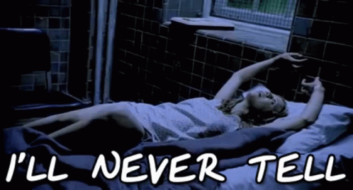 I'Ll Never Tell! GIF. This 498 x 269 animated GIF is part of our ill never tell collection. View the original animation, share it, or browse related GIFs.