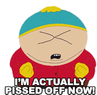Im Actually Pissed Off Now Eric Cartman Sticker