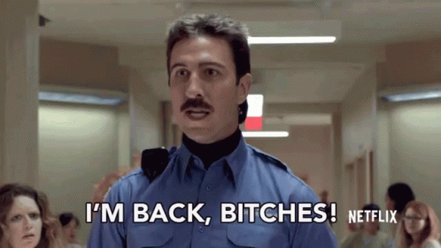 Im Back Bitches Announcement GIF. This 498 x 280 animated GIF is part of our im back bitches collection. Related themes include welcome. Created by OITNB…