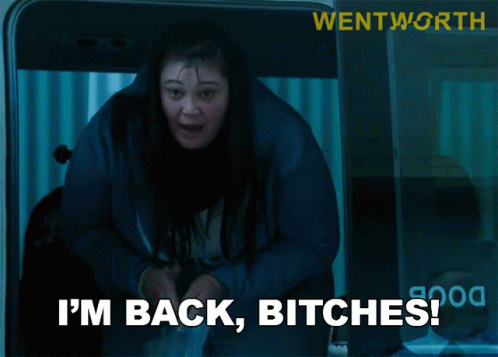Im Back Bitches Sue Jenkins GIF. This 498 x 357 animated GIF is part of our im back bitches collection. Created by Wentworth. View the original animation…