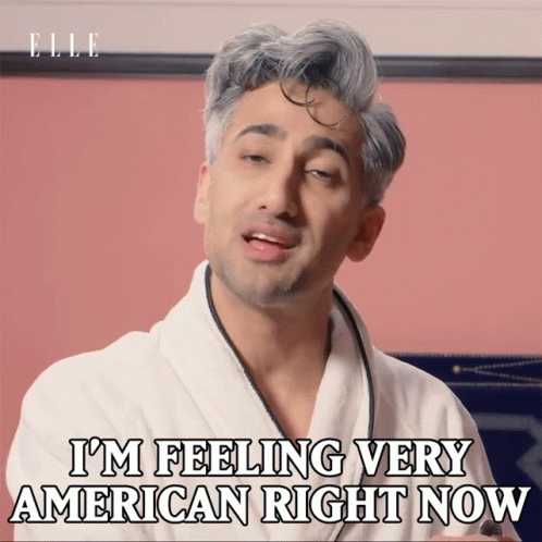 Im Feeling Very American Right Now Tan France GIF. This 498 x 498 animated GIF is part of our most american collection. Created by Elle. View the original…