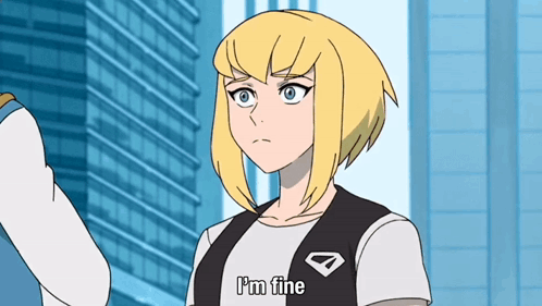 I'M Fine Supergirl GIF