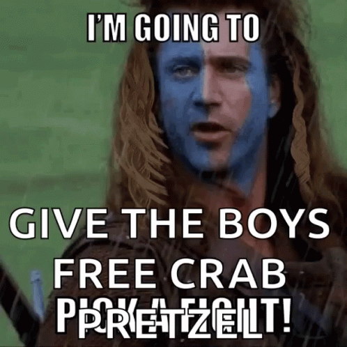 Im Going To Pick A Fight Brave Heart GIF. This 498 x 498 animated GIF is part of our mel gibson freedom collection. Related themes include freedom. Created…