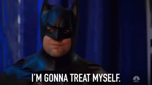 Im Gonna Treat Myself Batman GIF