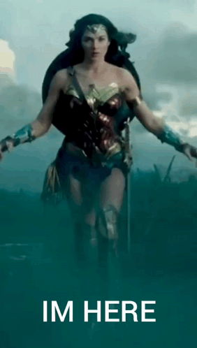 Im Here Wonder Woman GIF