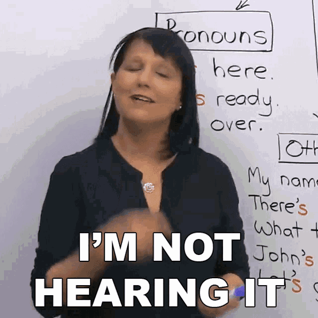 Im Not Hearing It Rebecca GIF