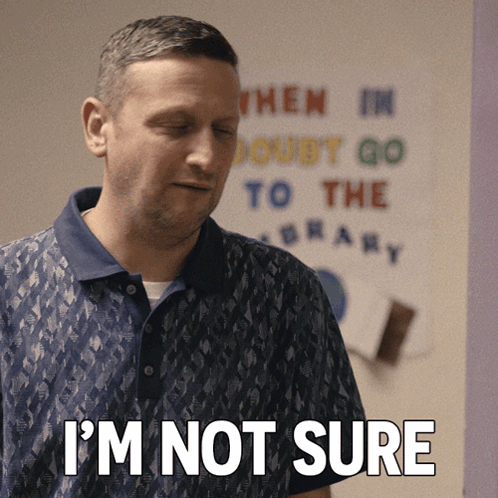 I'M Not Sure Tim Robinson GIF