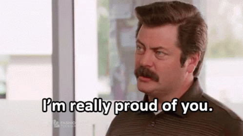 Im Really Proud Of You Ron Swanson GIF