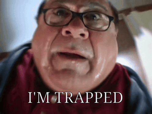 I'M Trapped Frank Reynolds GIF