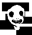 Imscared White Face Glitch Sticker
