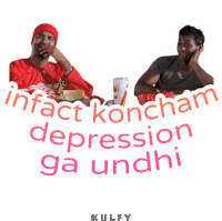 Infact Koncham Depression Ga Undhi Sticker Sticker