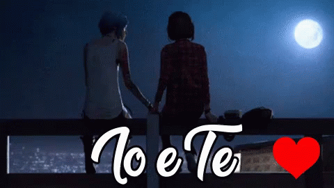 Io E Te Amore Amarsi Bacio Baciarsi Abbraccio Chiaro Di Luna GIF
