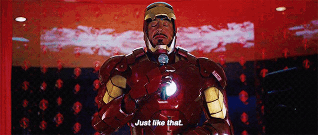 Iron Man Just Like That GIF