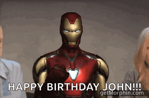 Ironman Marvel GIF. This 498 x 326 animated GIF is part of our happy birthday avengers collection. Related themes include confetti, congrats, excited…