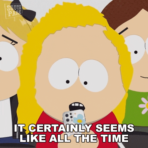 It Certainly Seems Like All The Time Bebe Stevens GIF