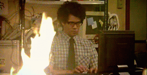 It Crowd Fire GIF