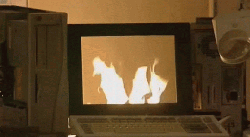 It Crowd Screensaver Fire GIF