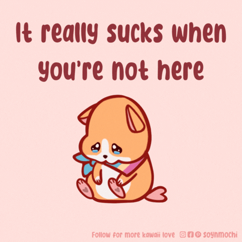 It-really-sucks-when-youre-not-here Miss-you GIF