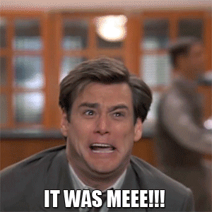 It Was Me GIF. This 300 x 300 animated GIF is part of our so youre saying theres a chance animated collection. Related themes include comedy, jim carrey…
