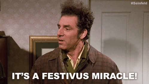 It'S A Festivus Miracle Cosmo Kramer GIF