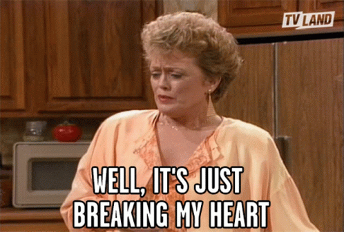 Its Just Breaking My Heart Heartache GIF. This 498 x 337 animated GIF is part of our just bleed collection. Created by tvland. View the original animation…