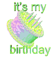 Its My Birthday Birthday Cake Sticker