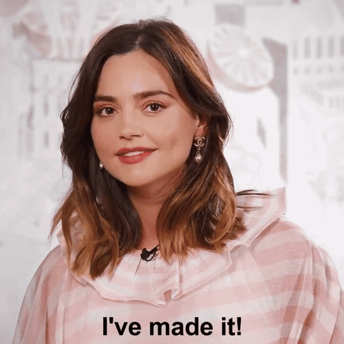 I'Ve Made It Jenna Coleman GIF. This 498 x 498 animated GIF is part of our jenna louise coleman collection. Related themes include beautiful, smile. Created…
