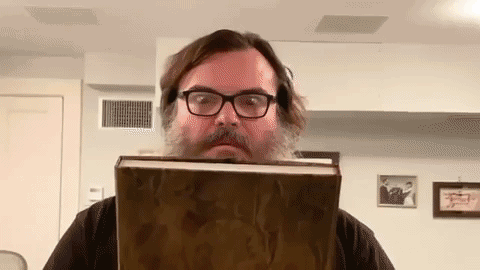 Jack Black Opening Book GIF